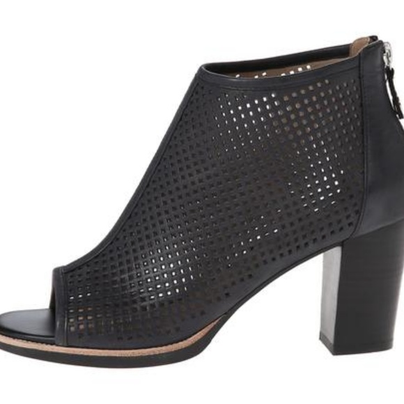 Black Callie 1 Peep Toe Boots/Booties - Picture 2 of 8